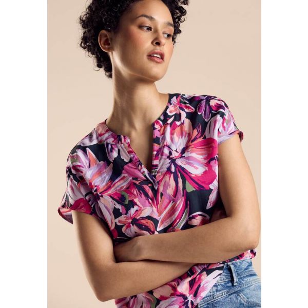 Street One print blouse magnolia pink 344731 35755