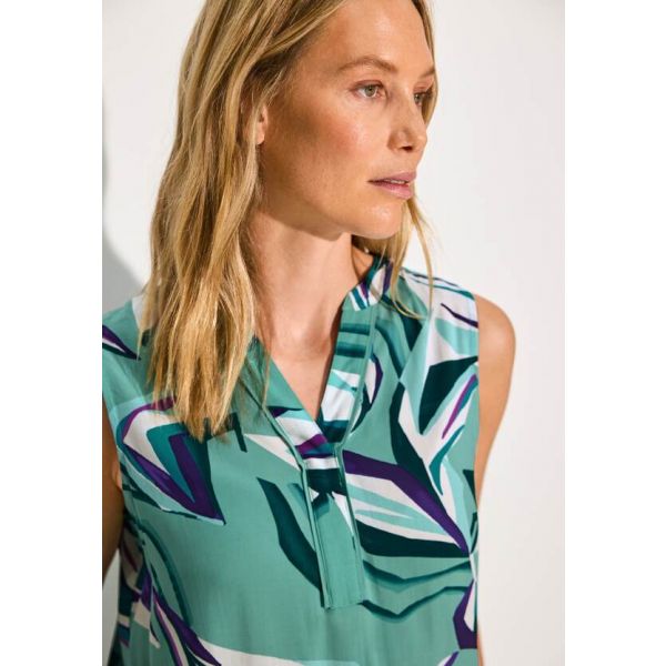 Cecil mouwloze blouse adriatic green 344899 35796
