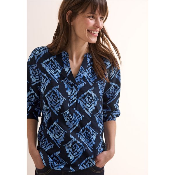Cecil print blouse universal blue 345310 35512