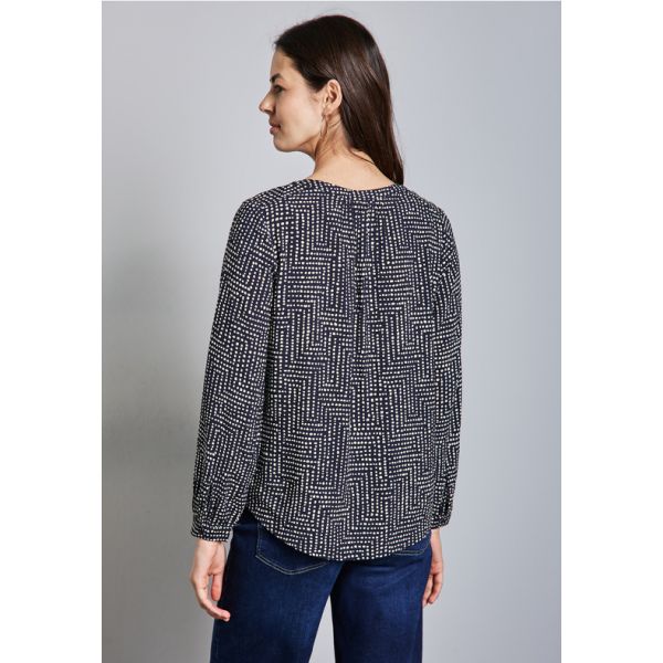 Street One print blouse deep blue 345444 25899