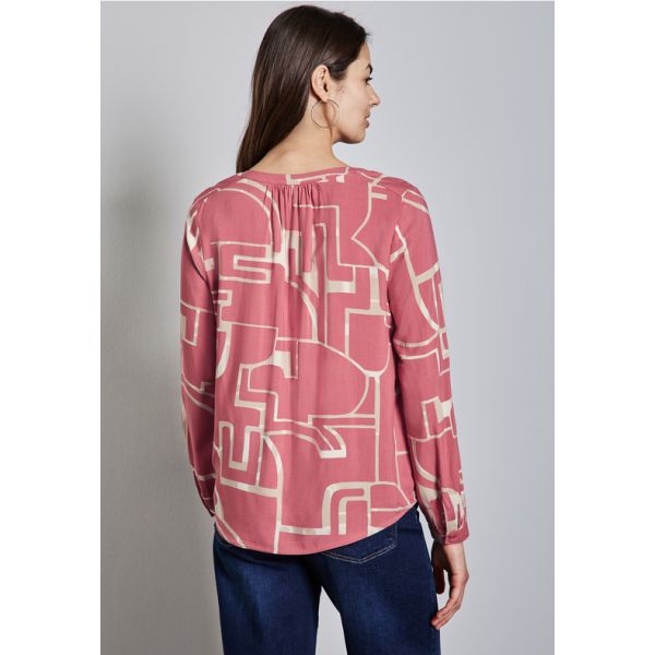 Street One print blouse sugar coral 345444 36159