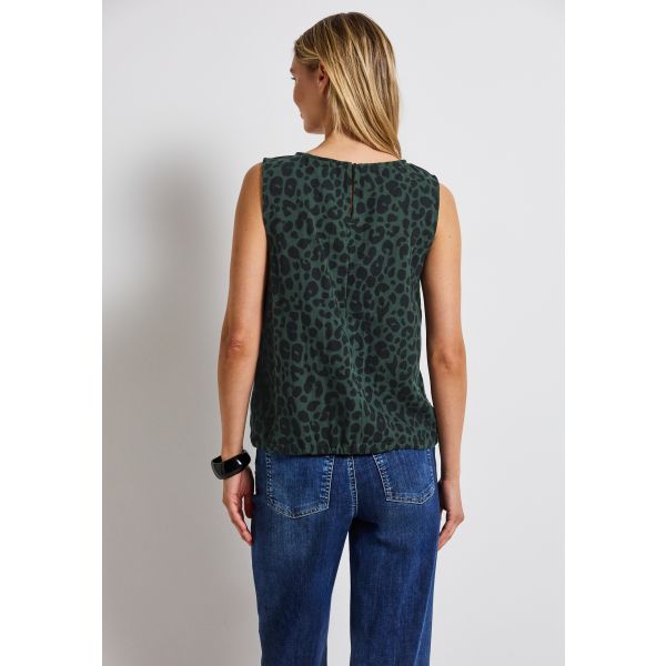 Street One katoenen blouse mid green 345605 26619