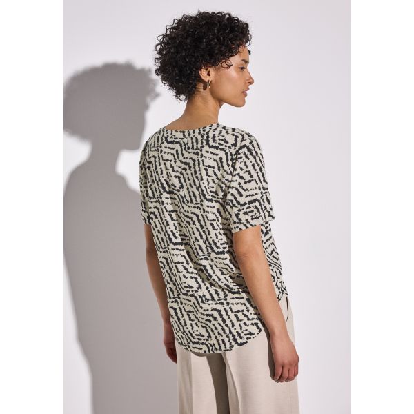 Street One print blouse moonstonesand 345627 36269