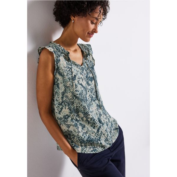 Street One print blouse arone blue 345886 37020