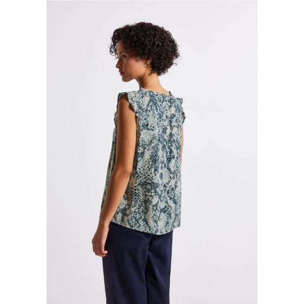 Street One print blouse arone blue 345886 37020