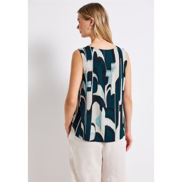 Street One print blouse tide blue 345893 36857