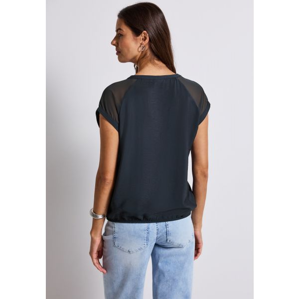 Street One mesh shirt deepwater blue 345895 16859