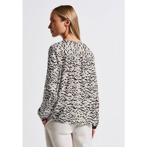 Street One print blouse beige 345976 37019