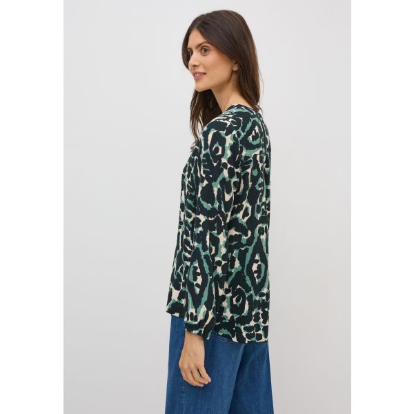 Cecil print blouse ink green 345986 36834