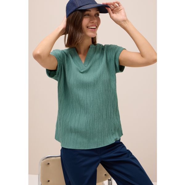 Cecil structuur shirt jewel green 345990 16917