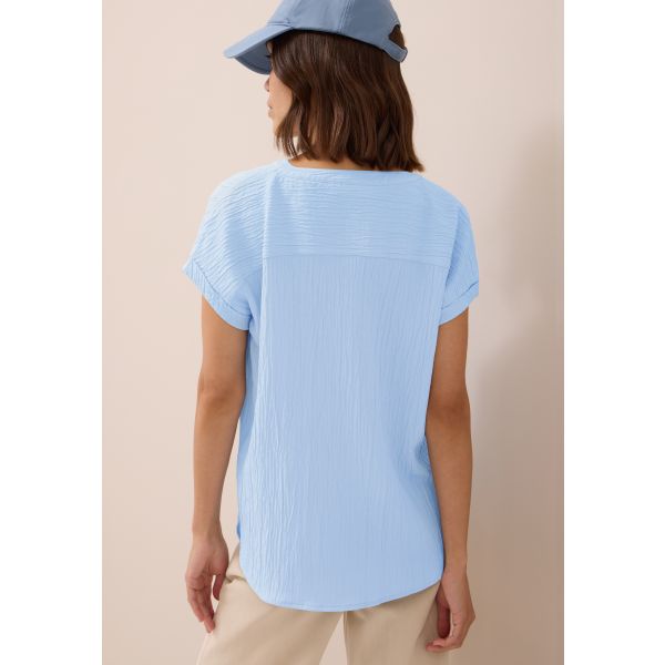 Cecil structuur shirt light sky blue 345990 17292