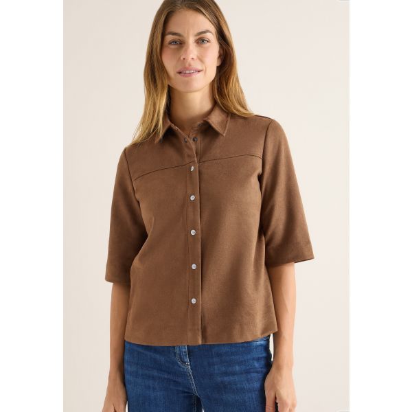 Cecil suedine blouse mocha  caramel 346040 17113