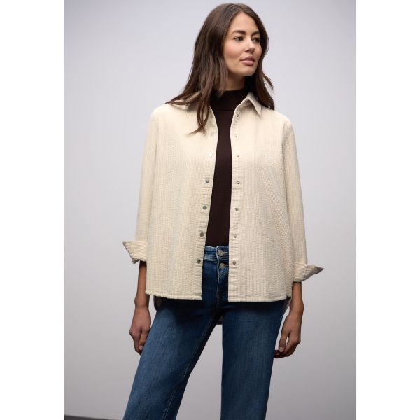 Street One corduroy blouse beige 346235 16667