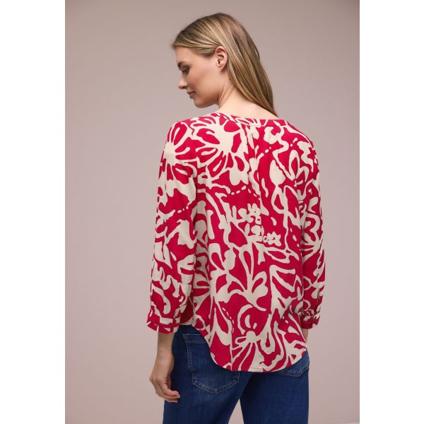 Street One print blouse salsa red 346438 27504