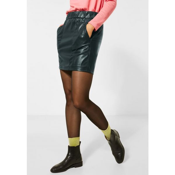 Street One imitatie leren rok green 360724 12580