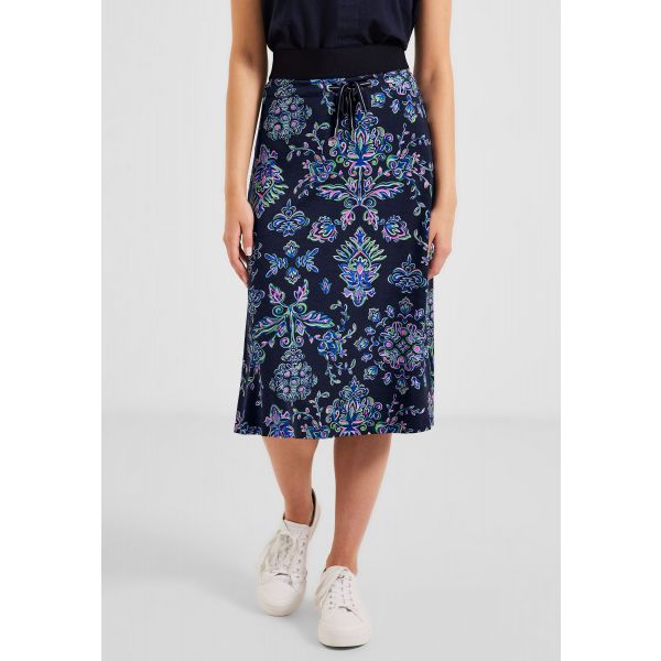 Maken Speel Van toepassing zijn Cecil midi print rok deep blue 361301 30128