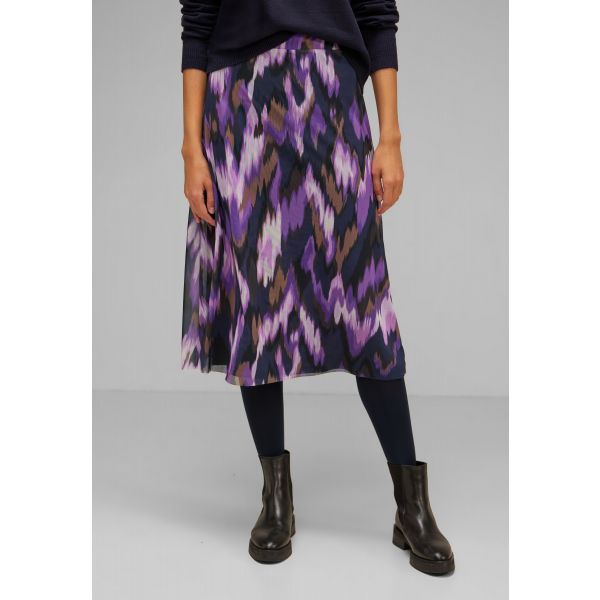 Street One mesh print rok pure lilac 361395 35408