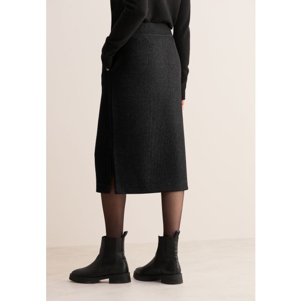 Cecil brei rok met glitter black 361635 14500