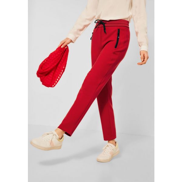 Cecil 7/8 jersey broek vibrant red 374967 13645