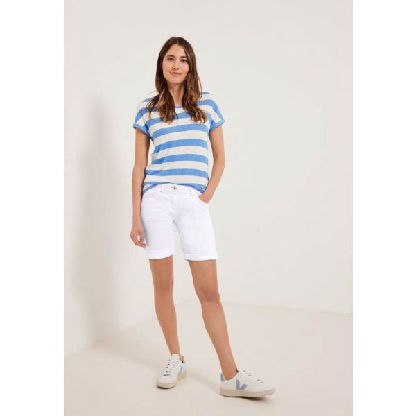 Cecil denim short Scarlett white 376015 10000