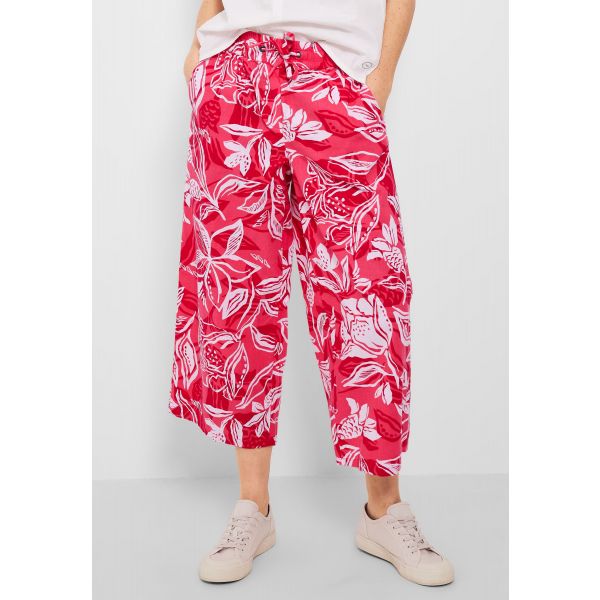 Cecil linnen print broek strawberry 376140 34472