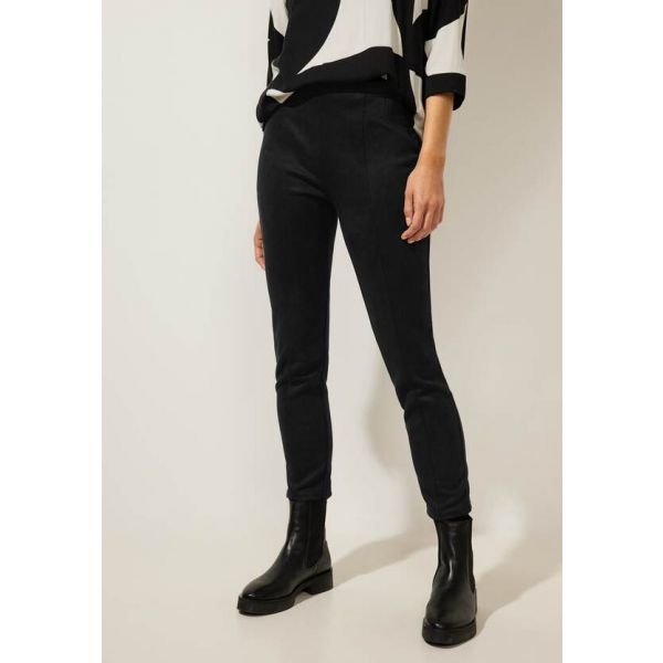 Street One suedine broek black 376702 10001
