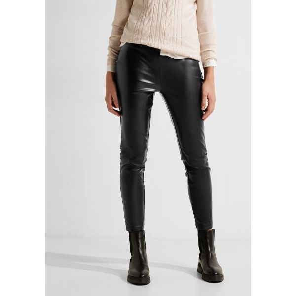 Cecil vegan leather legging black 377018 10001