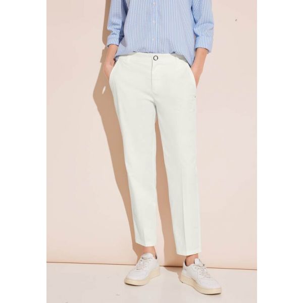 Street One chino broek off white 377199 10108