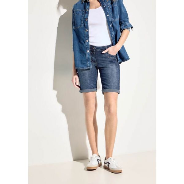 Cecil denim short Scarlett mid blue 377200 10235