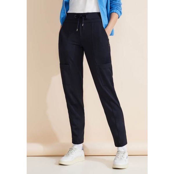 Street One cargo broek deep blue 377352 11238