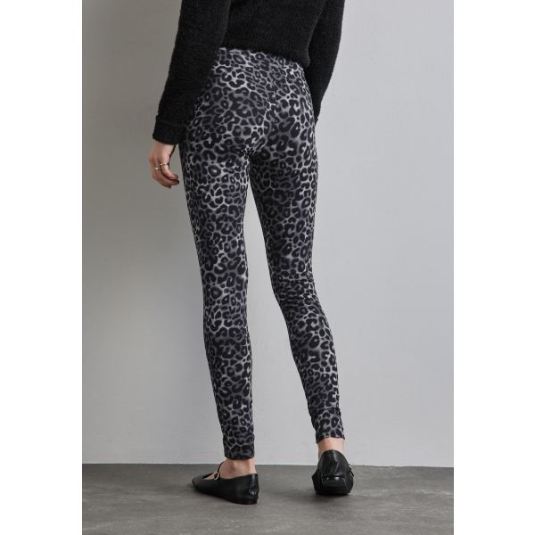 Street One jersey legging leopard grey 