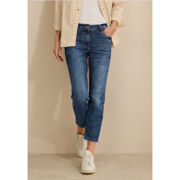 Cecil 7/8 denim Scarlett mid blue 378645 10320