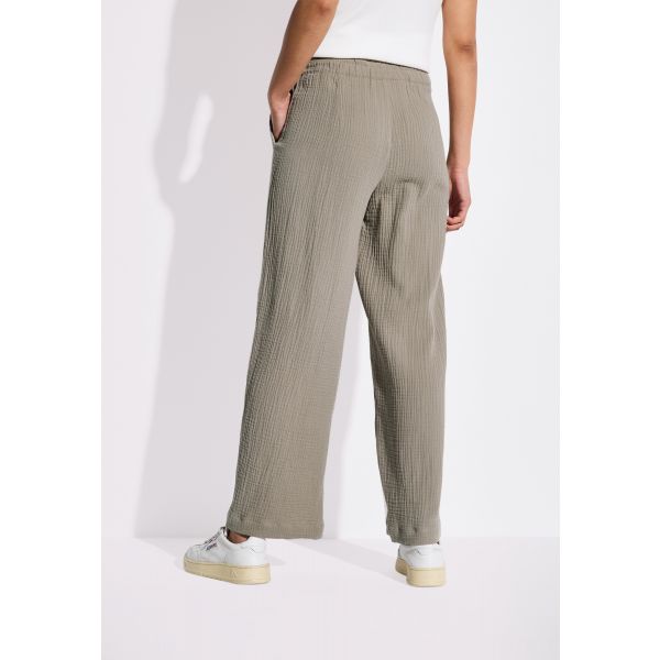 Street One mussline broek cool ivory 378684 15519