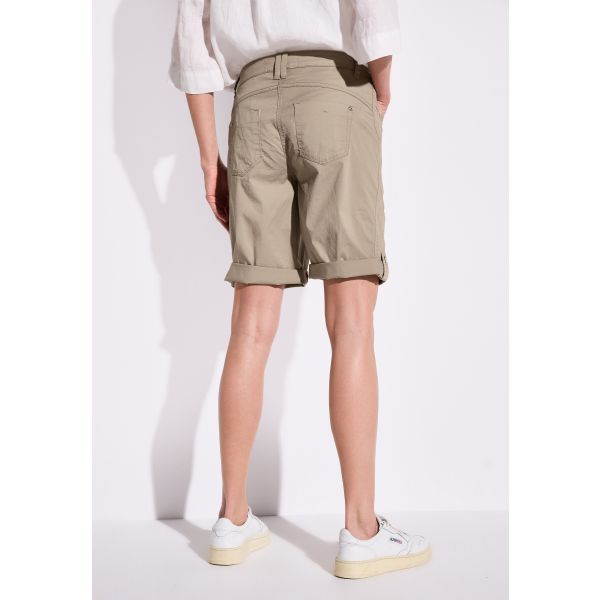 Street One katoenen short buff grey 378686 16381