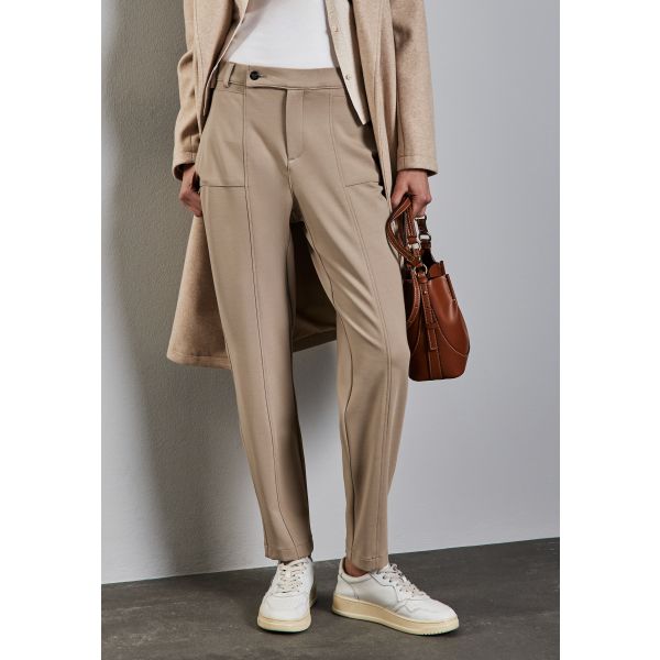 Street One jersey broek safari beige 378783 15617