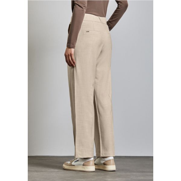 Street One rechte broek sheer beige 378789 16344