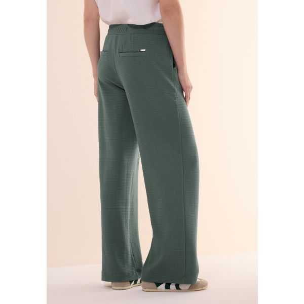 Cecil structuur jersey broek balmy khaki 378994