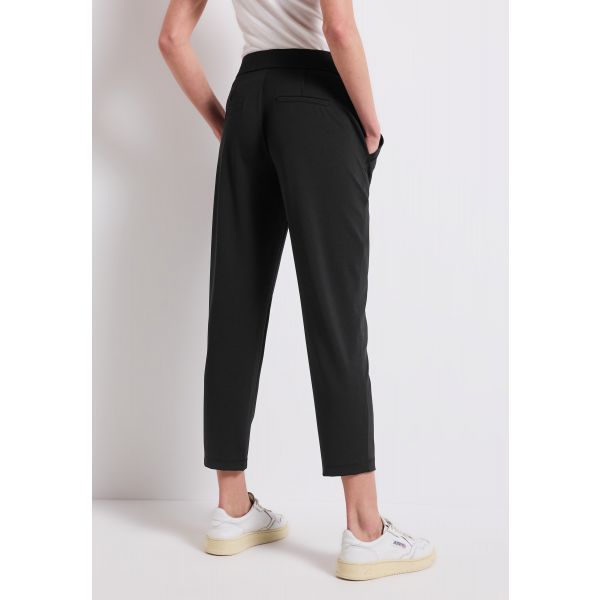 Street One 7/8 jersey broek black 379054 10001