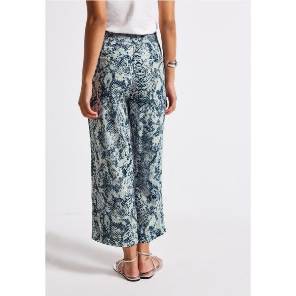 Street One 7/8 print broek arona blue 379189 37020