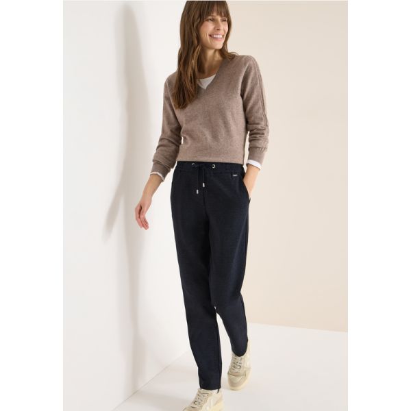 Cecil jersey broek universal blue 380175 25512