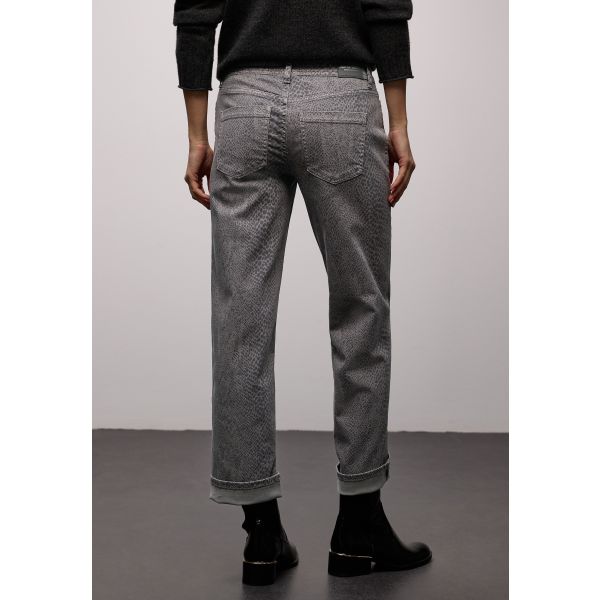 Street One snake print jeans grey 380356 17713