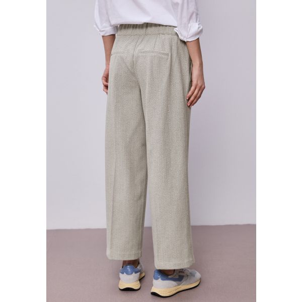 Street One vigraat broek smoke beige 380685 27499