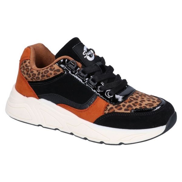Super Cracks sneaker black orange 481513