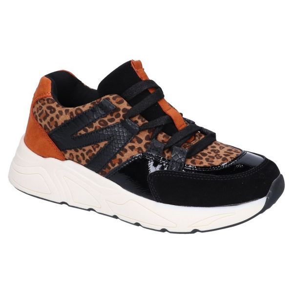 Super Cracks sneaker black orange 481516