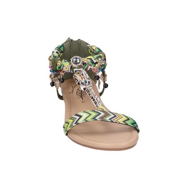 Suoer Cracks slipper green multi 51327 134