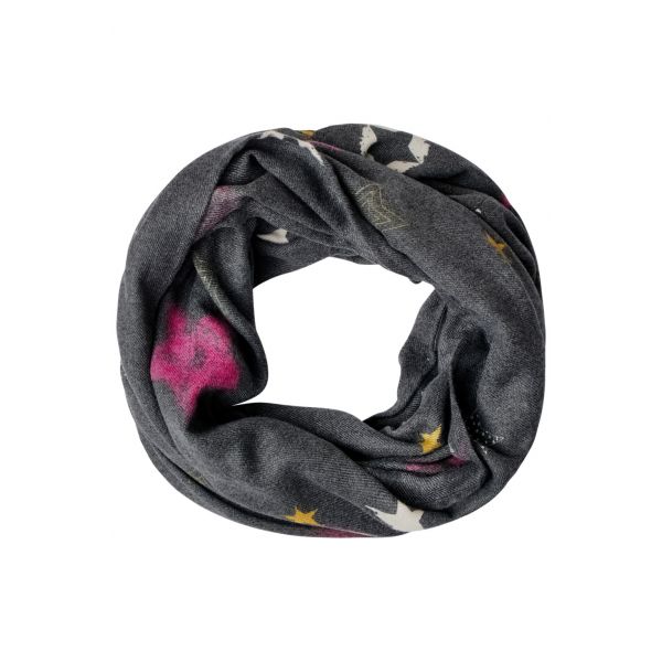 Cecil ronde sjaal met sterren grijs 570681 30602-A
