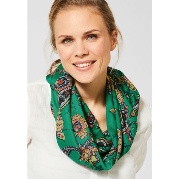 Cecil ronde sjaal paisley print green 571170 32097-A