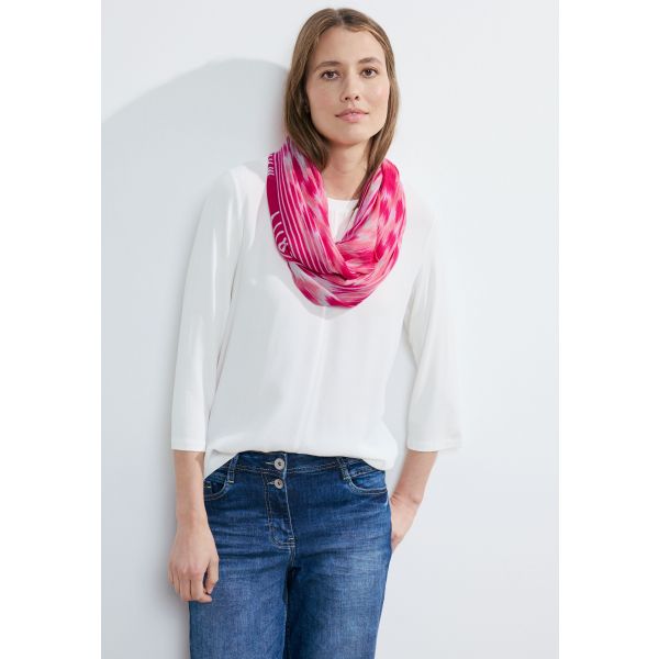 Cecil ronde print sjaal pink sorbet 572394 35597-A