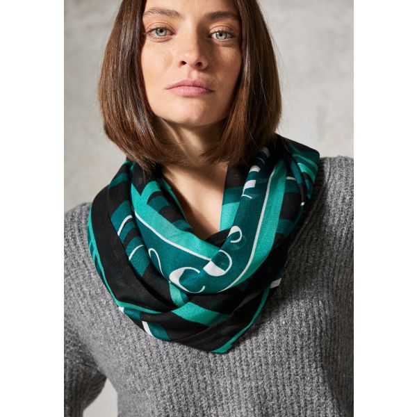 Cecil ronde print sjaal black 572679 30001-A