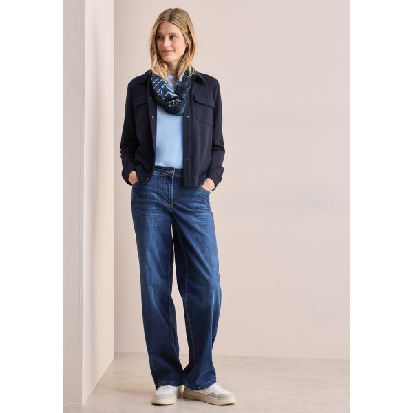 Cecil ronde print sjaal universal blue 572739 3551-A